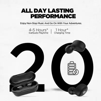 Nu Republic Flo Bluetooth Headset (Black, True Wireless) Nu Republic Flo Bluetooth Headset (Black, True Wireless)